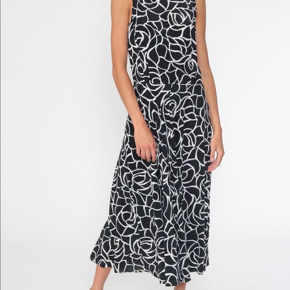 Jody of California Abstract Mock Neck Dress Vintage Boho Hippie 70's 80's Floral - Picture 2 of 11